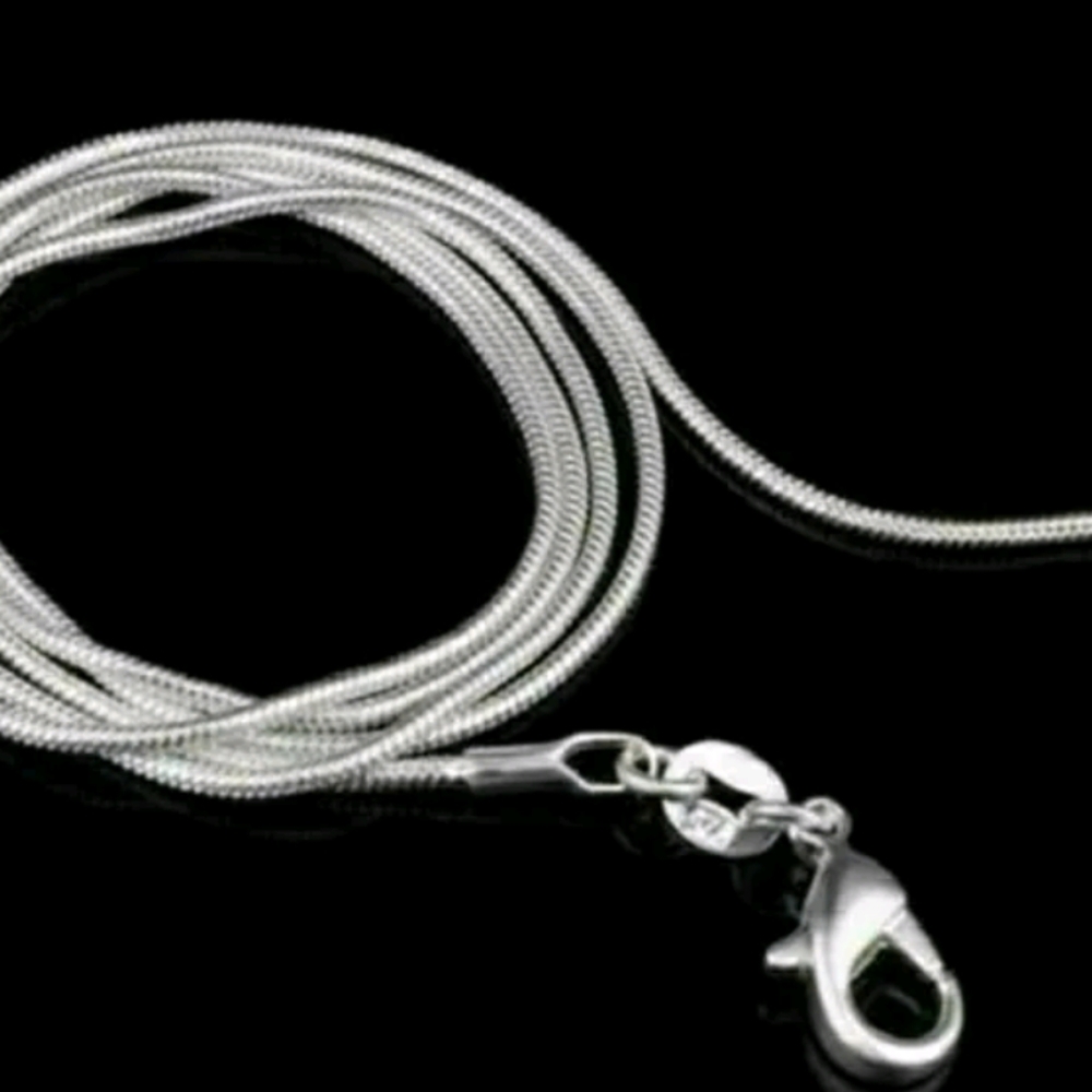 Italian 925 sterling silver serpentine chain
